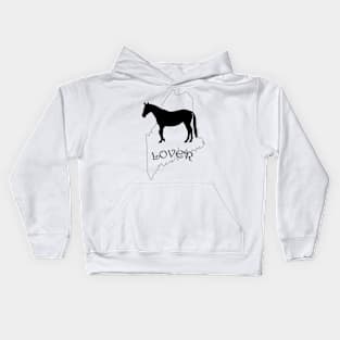 Maine Horse Lover Gifts Kids Hoodie